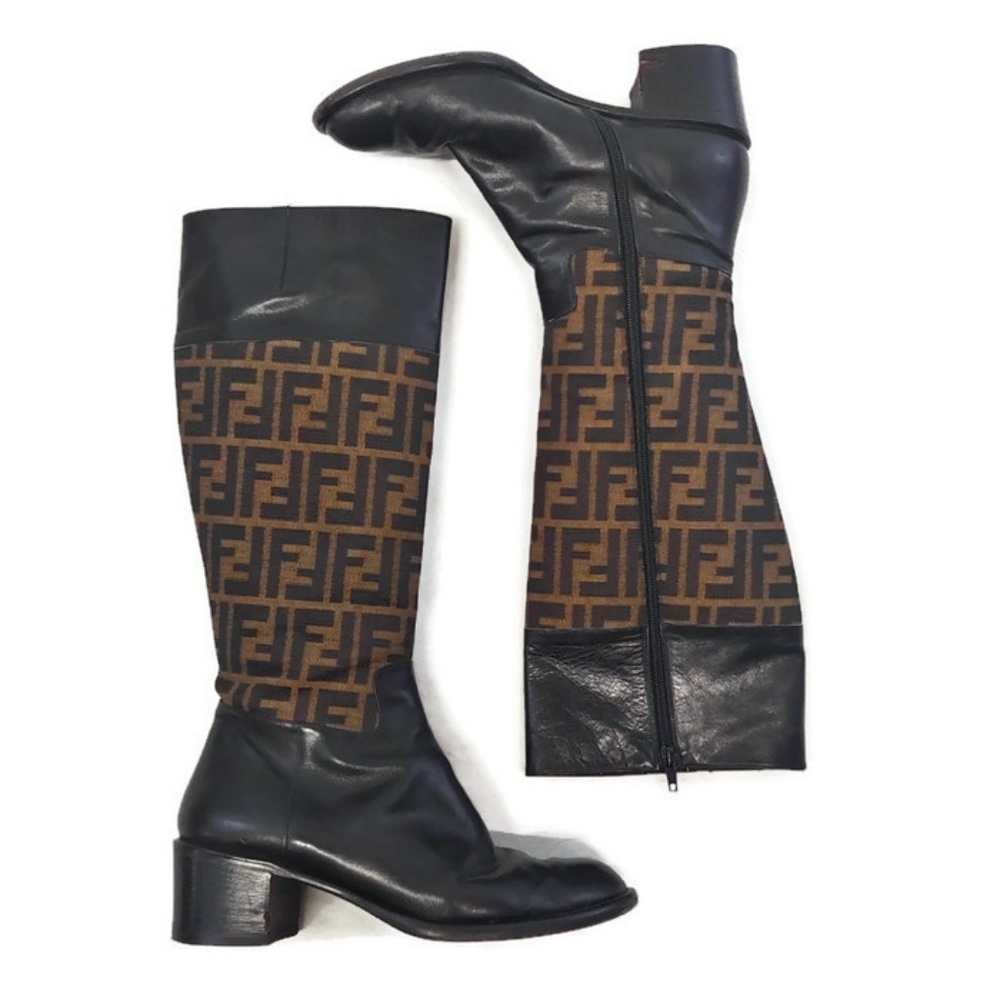 Fendi Boots Zucca Print Size 6 *Condition Issues** - Picture 1 of 8